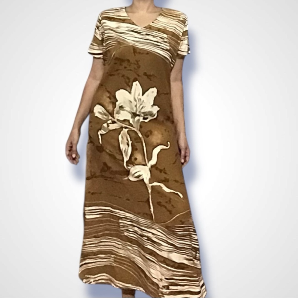 Vintage Earthy Maxi Dress